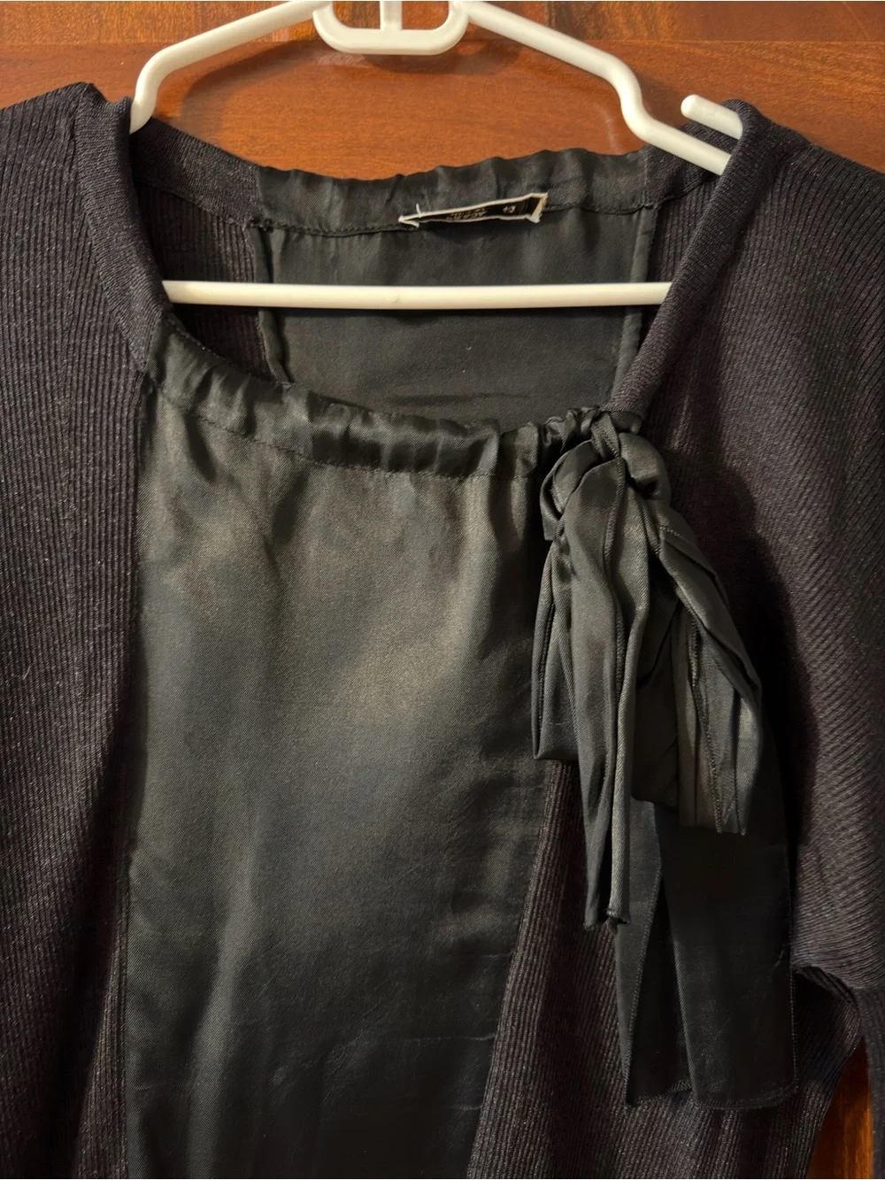 Prada Silk Black Ribbon Top 40